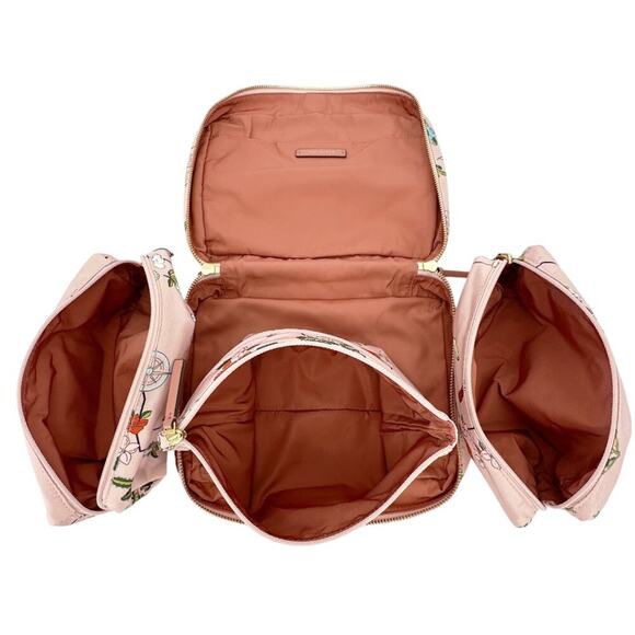 TORY BURCH Tilda Travel Printed Nylon Cosmetic Set In Sylvan - Picture 7 of 9